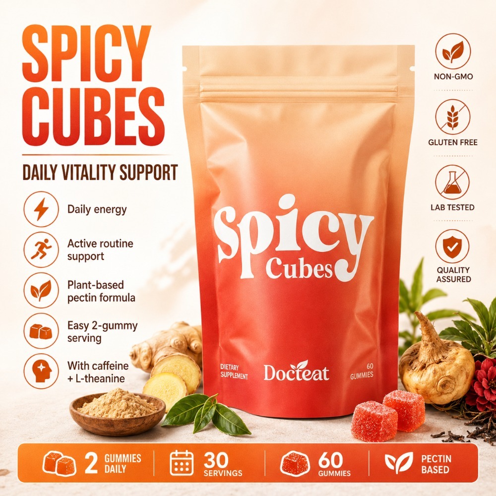 Wellness Herbal Tea Blends - 닥터티트 스파이시 큐브 구미 60정 녹차