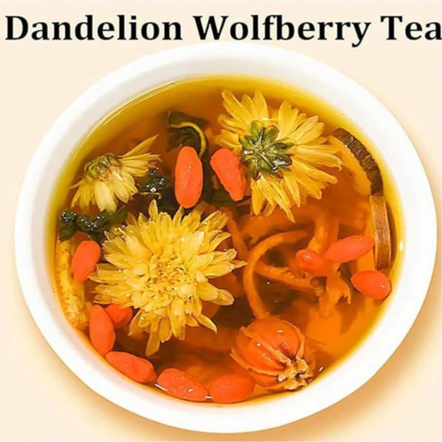 민들레 울프베리 허브차 - 50티백, 국화와 감귤 껍질 - Wellness Herbal Tea Blends 리뷰 및 가격